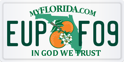FL license plate EUPF09