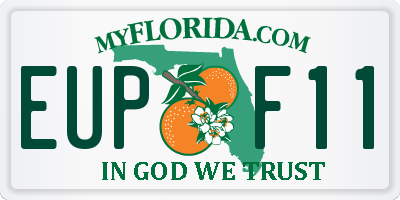 FL license plate EUPF11