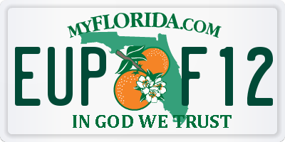FL license plate EUPF12