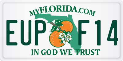 FL license plate EUPF14