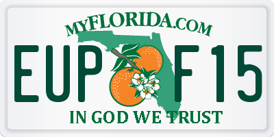 FL license plate EUPF15