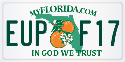 FL license plate EUPF17