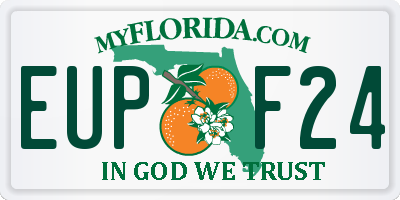 FL license plate EUPF24