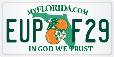 FL license plate EUPF29