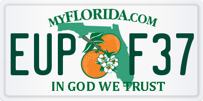 FL license plate EUPF37