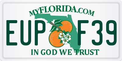 FL license plate EUPF39
