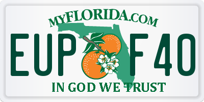 FL license plate EUPF40