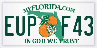 FL license plate EUPF43