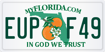 FL license plate EUPF49