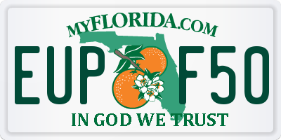 FL license plate EUPF50