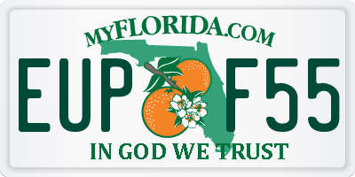 FL license plate EUPF55
