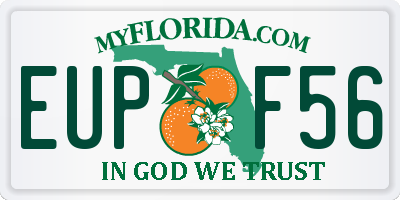 FL license plate EUPF56