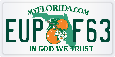 FL license plate EUPF63