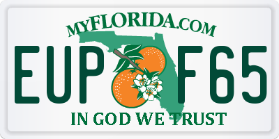 FL license plate EUPF65