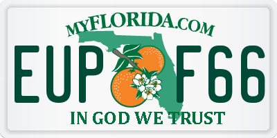 FL license plate EUPF66