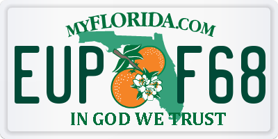 FL license plate EUPF68