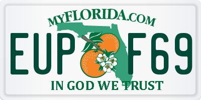 FL license plate EUPF69