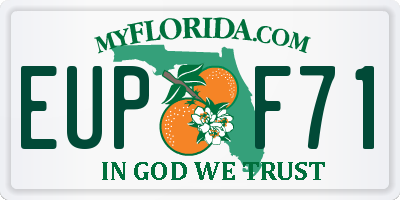 FL license plate EUPF71
