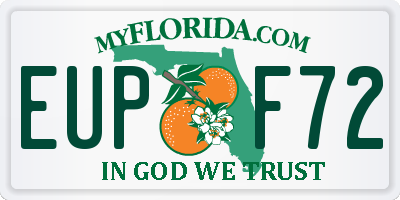 FL license plate EUPF72