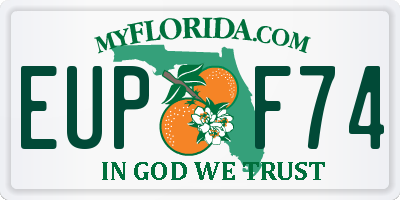 FL license plate EUPF74