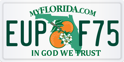 FL license plate EUPF75