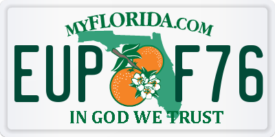 FL license plate EUPF76