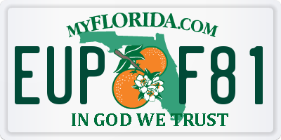FL license plate EUPF81