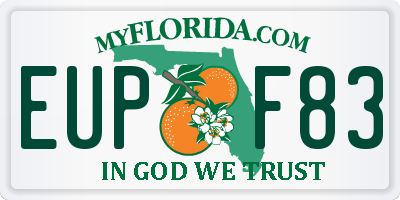 FL license plate EUPF83