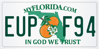 FL license plate EUPF94