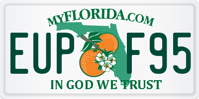 FL license plate EUPF95