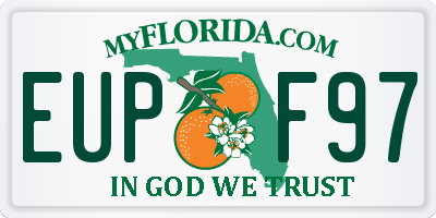 FL license plate EUPF97
