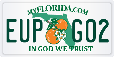 FL license plate EUPG02