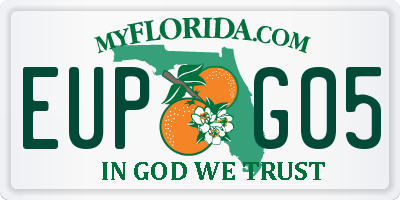 FL license plate EUPG05