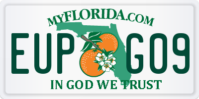 FL license plate EUPG09