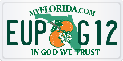 FL license plate EUPG12