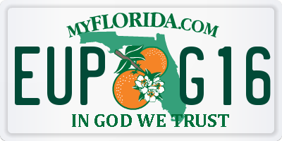 FL license plate EUPG16
