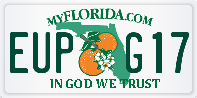 FL license plate EUPG17