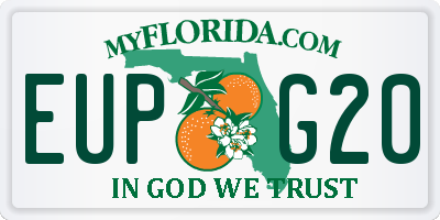 FL license plate EUPG20