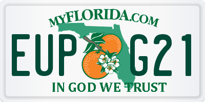FL license plate EUPG21
