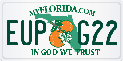 FL license plate EUPG22