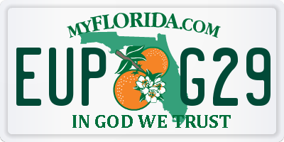FL license plate EUPG29