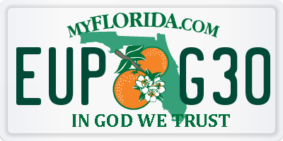 FL license plate EUPG30