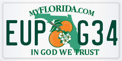FL license plate EUPG34