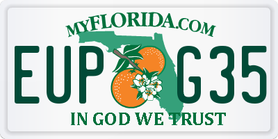 FL license plate EUPG35