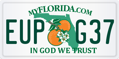 FL license plate EUPG37