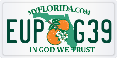 FL license plate EUPG39