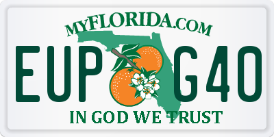 FL license plate EUPG40