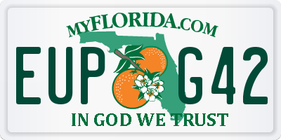FL license plate EUPG42
