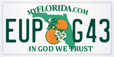 FL license plate EUPG43