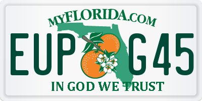 FL license plate EUPG45